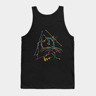 colorful cat Tank Top